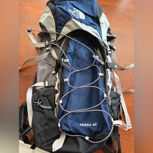 The North Face Terra 40 Blue and Gray Backpack